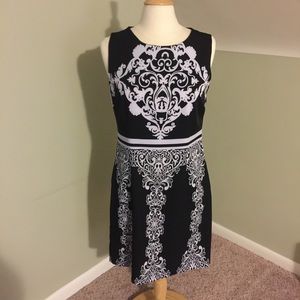 black and white dress